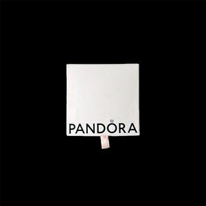 EMPTY Pandora Charm Bracelet Signature White And Black Velvet Gift Box